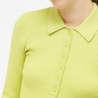Samsøe Samsøe Women's Ashli Knitted Polo Shirt Top in Acid Green