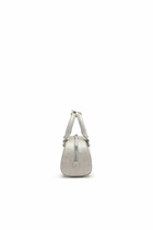 Diesel 1DR Dome-Mini bowling bag in croc-effect leather - Crossbody Bags Womens in Grey