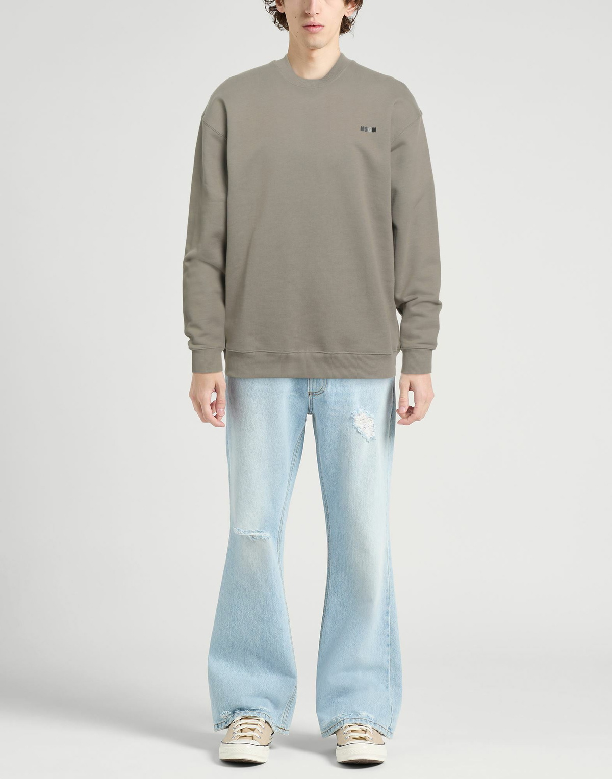 Msgm Mens Sweatshirt Military in Green