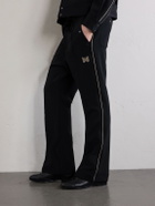 Needles - Piping Cowboy Straight-Leg Embroidered Woven Trousers - Black