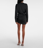 Area Draped embellished jersey T-shirt