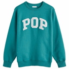Pop Trading Company Men's Arch Logo Crew Sweat in Bayberry