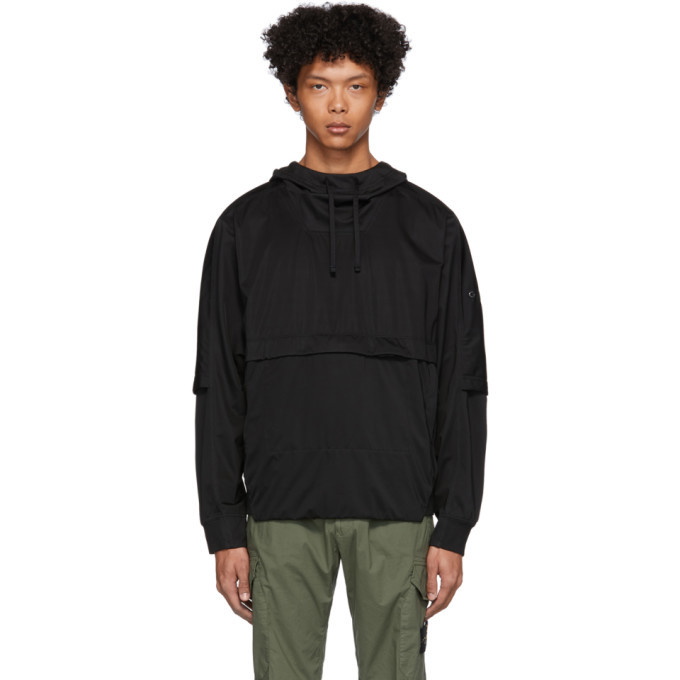 Photo: Stone Island Shadow Project Black Hooded Pullover Jacket