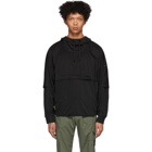 Stone Island Shadow Project Black Hooded Pullover Jacket