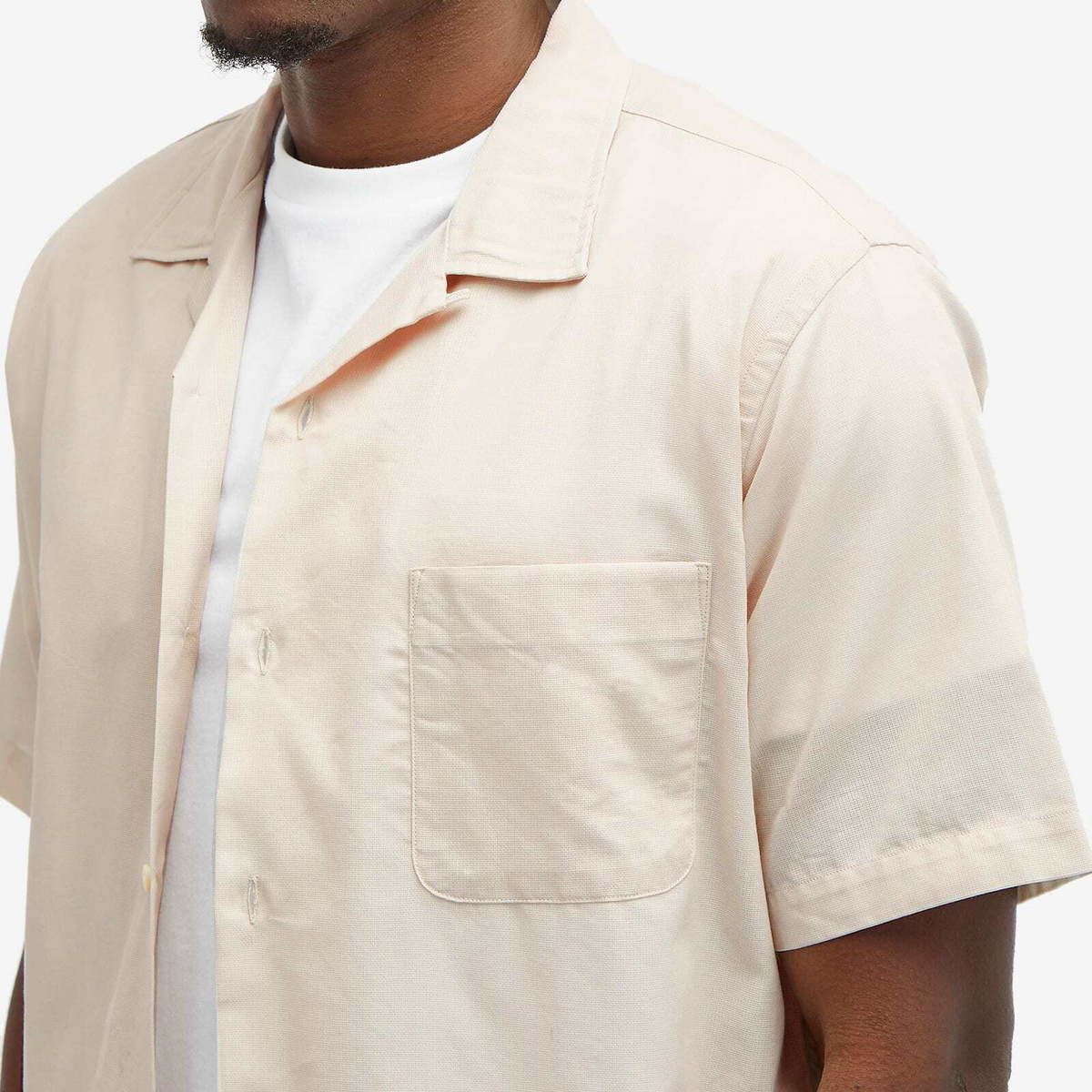 Open Collar Panama S/S Shirt