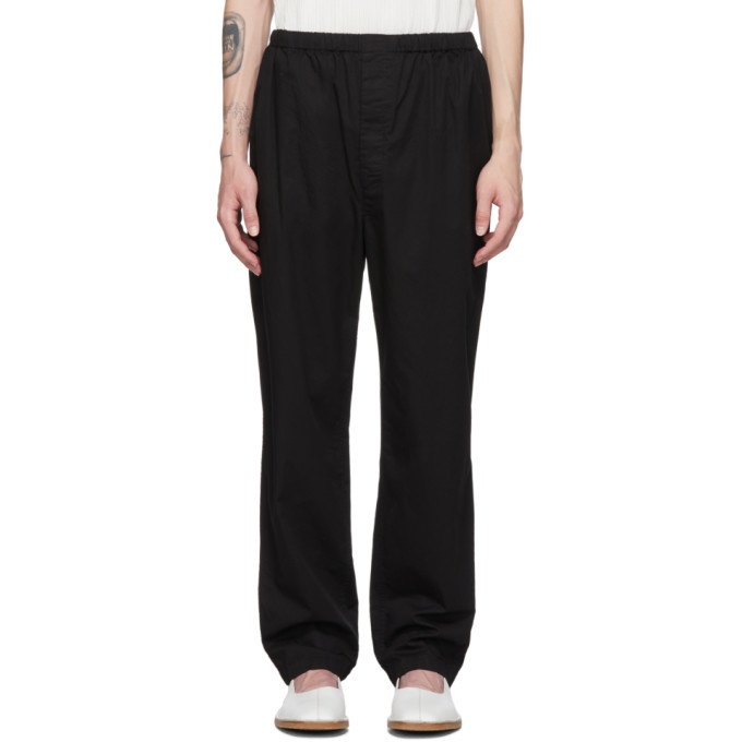 Photo: Lemaire Black Twill Elasticated Trousers