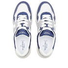 Valentino Men's One Stud Sneakers in Grey Abyss/Blue