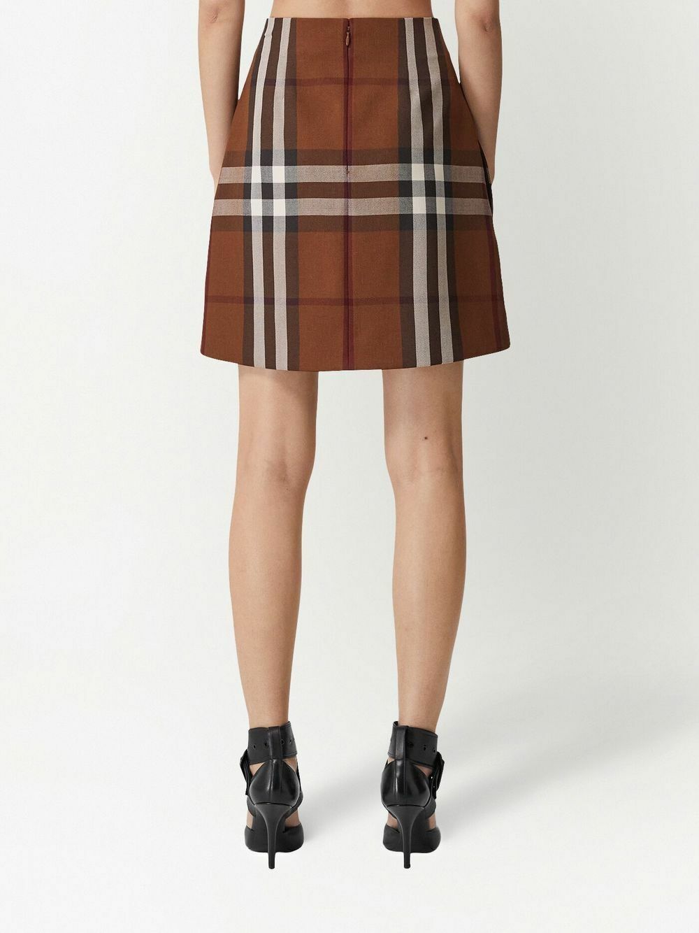 BURBERRY - Check Motif Mini Skirt Burberry