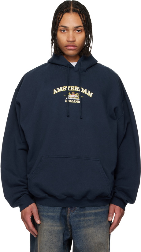 Photo: VETEMENTS Navy Holland Tourist Hoodie