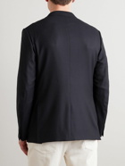 Zegna - Navy 10-Pocket Stretch Wool and Silk-Blend Blazer - Blue