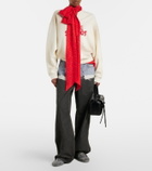 Acne Studios Logo distressed cotton jersey sweatshirt