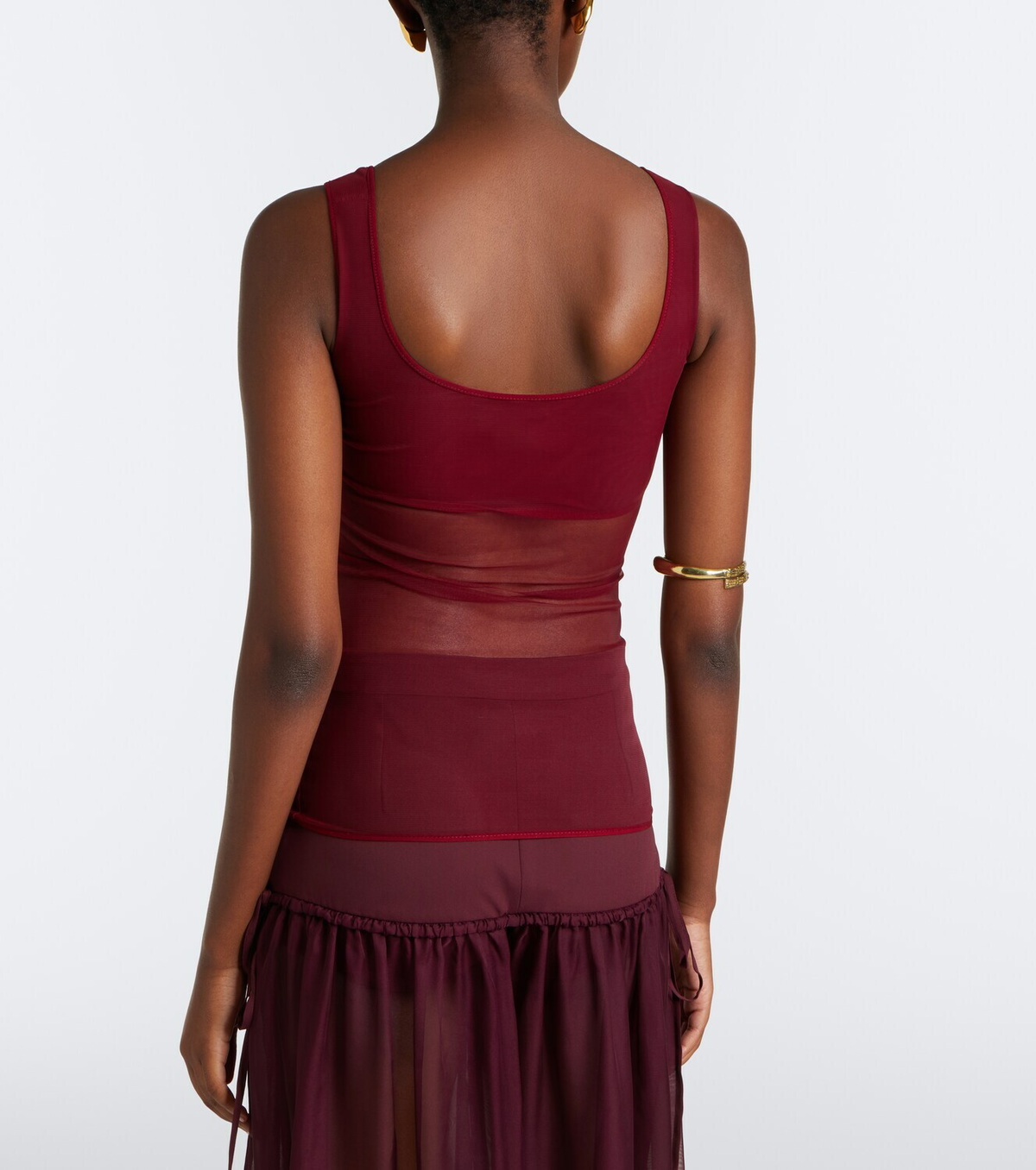Nensi Dojaka Semi-sheer tank top