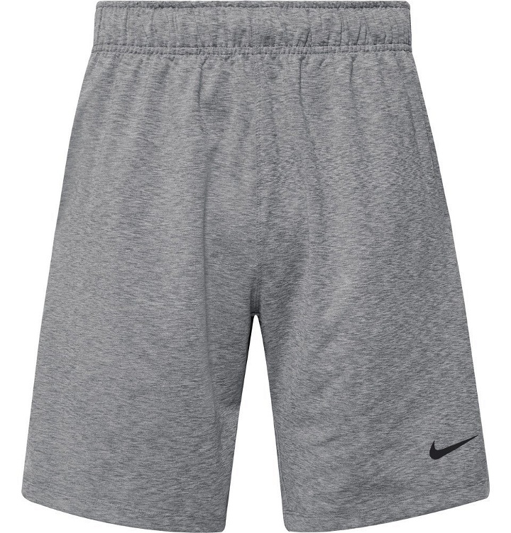 Photo: Nike Training - Mélange Dri-FIT Shorts - Gray