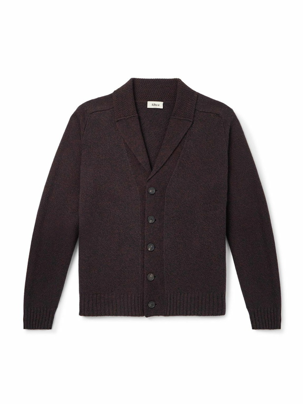 Photo: Altea - Shawl-Collar Wool and Cashmere-Blend Cardigan - Burgundy