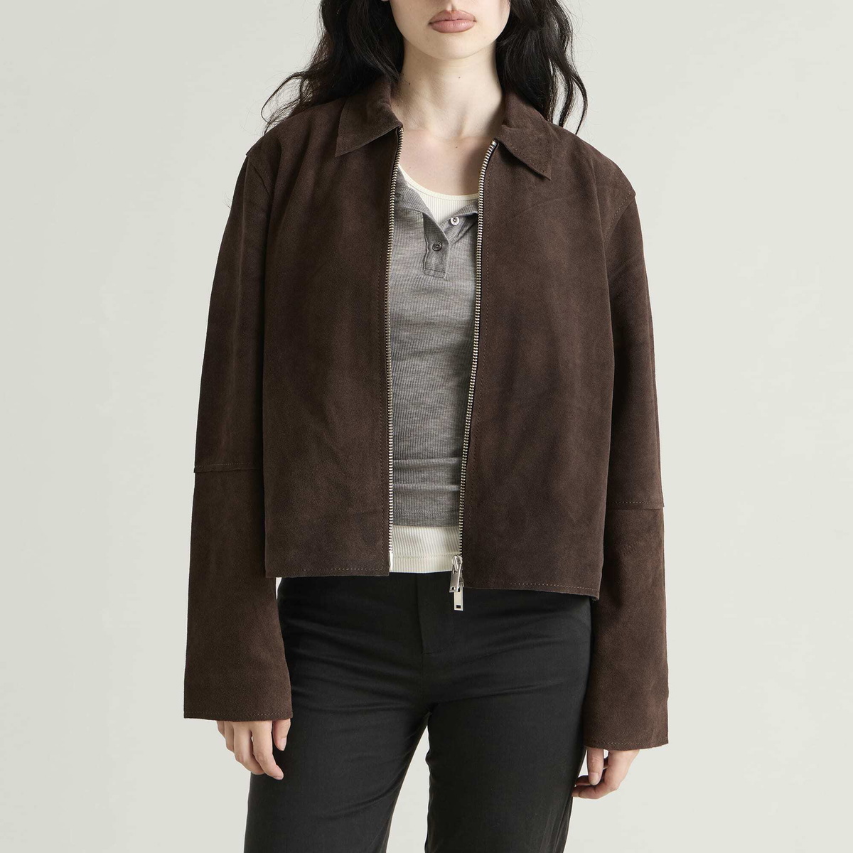 Samsøe Samsøe Women's Salylo Suede Jacket - END. Exclusive in Black Coffee