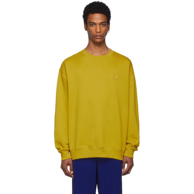 Photo: Acne Studios Yellow Oversized Forba Face Sweatshirt