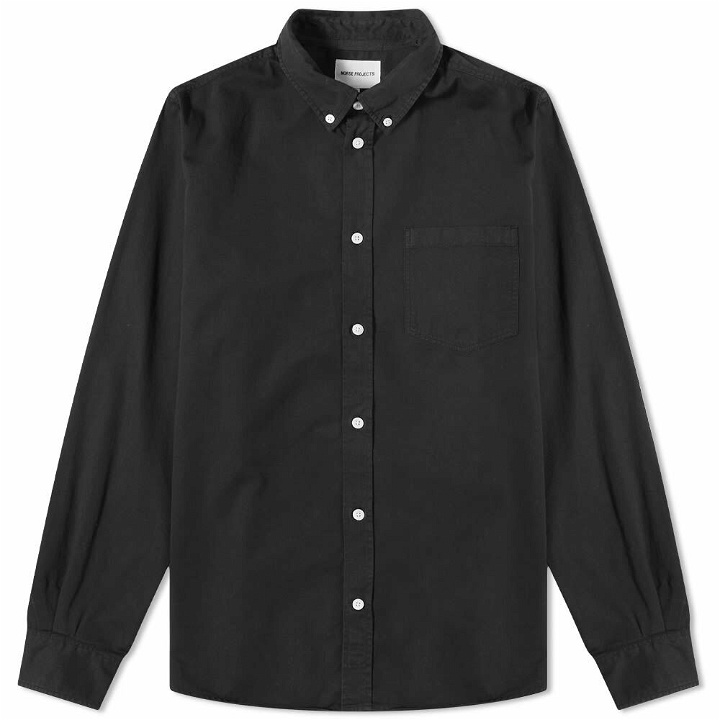 Photo: Norse Projects Men's Anton Light Twill Button Down Shirt in Black