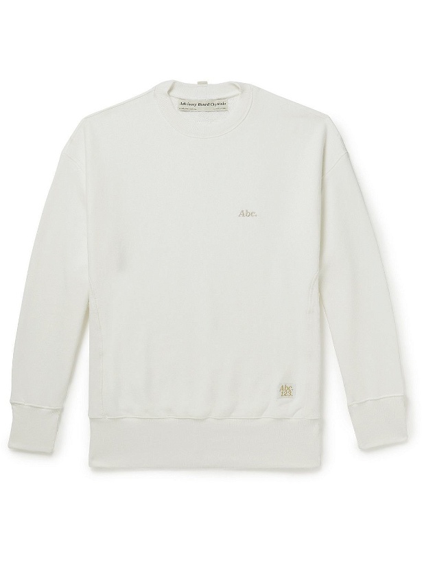 Photo: Abc. 123. - Logo-Appliquéd Cotton-Jersey Sweatshirt - White