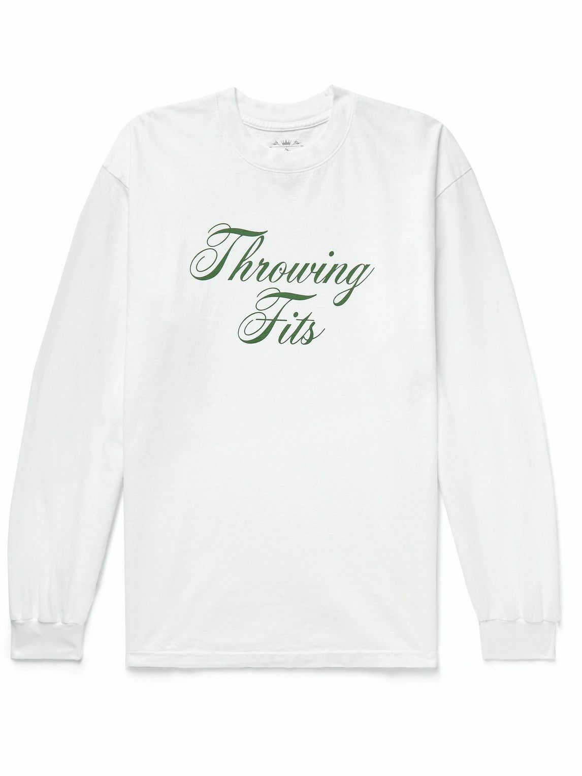 Throwing Fits LogoPrint CottonJersey TShirt White