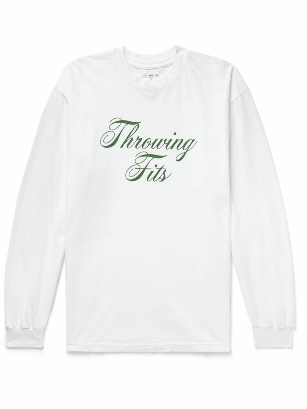Photo: Throwing Fits - Logo-Print Cotton-Jersey T-Shirt - White