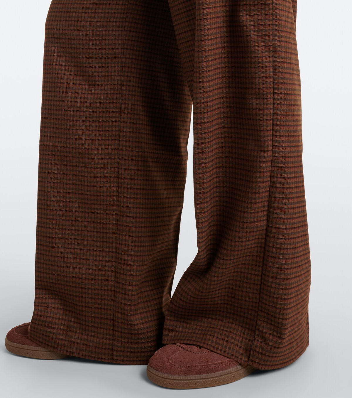 Varley Checked twill wide-leg pants