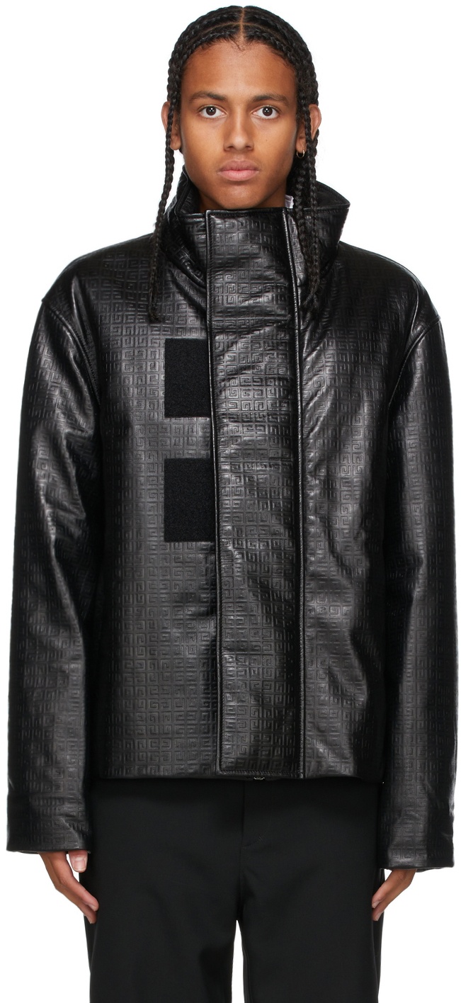 Photo: Givenchy Black Filled Logo Biker Jacket