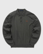 Fred Perry Classic Knitted Shirt Ls Black - Mens - Polos
