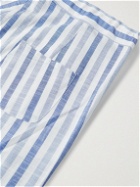 Oliver Spencer Loungewear - Striped Organic Cotton Pyjama Trousers - Blue