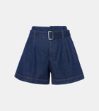Frame The Paper Bag belted denim shorts