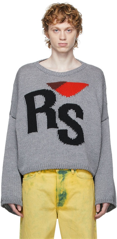 Photo: Raf Simons Cropped Logo Sweater