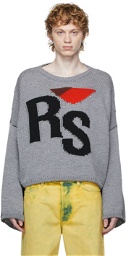 Raf Simons Cropped Logo Sweater