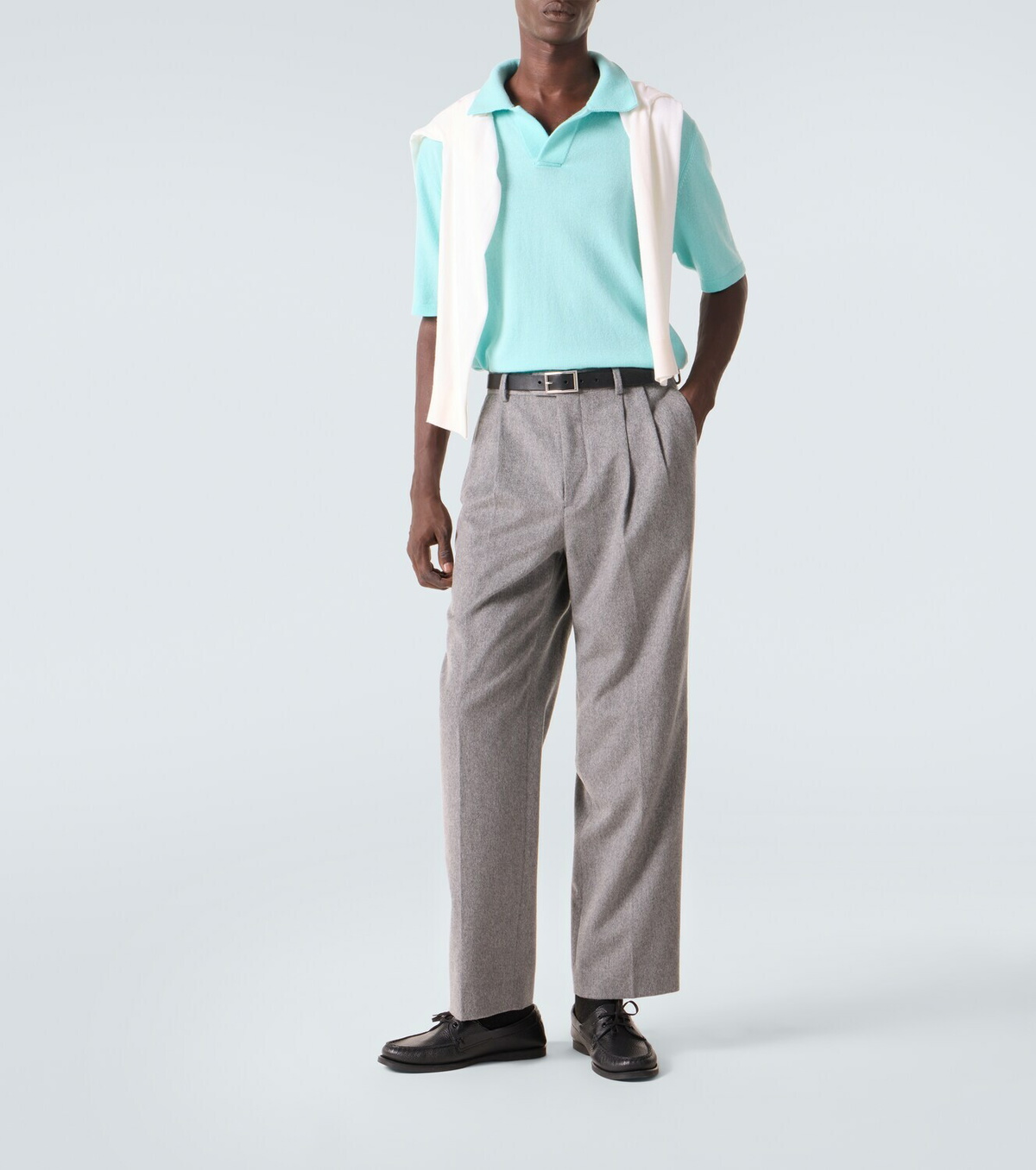 Allude Wool and cashmere polo sweater