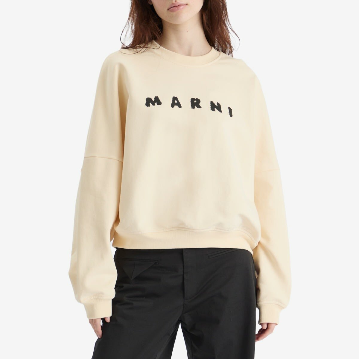 Marni Women's Logo Sweatshirt in Ivory