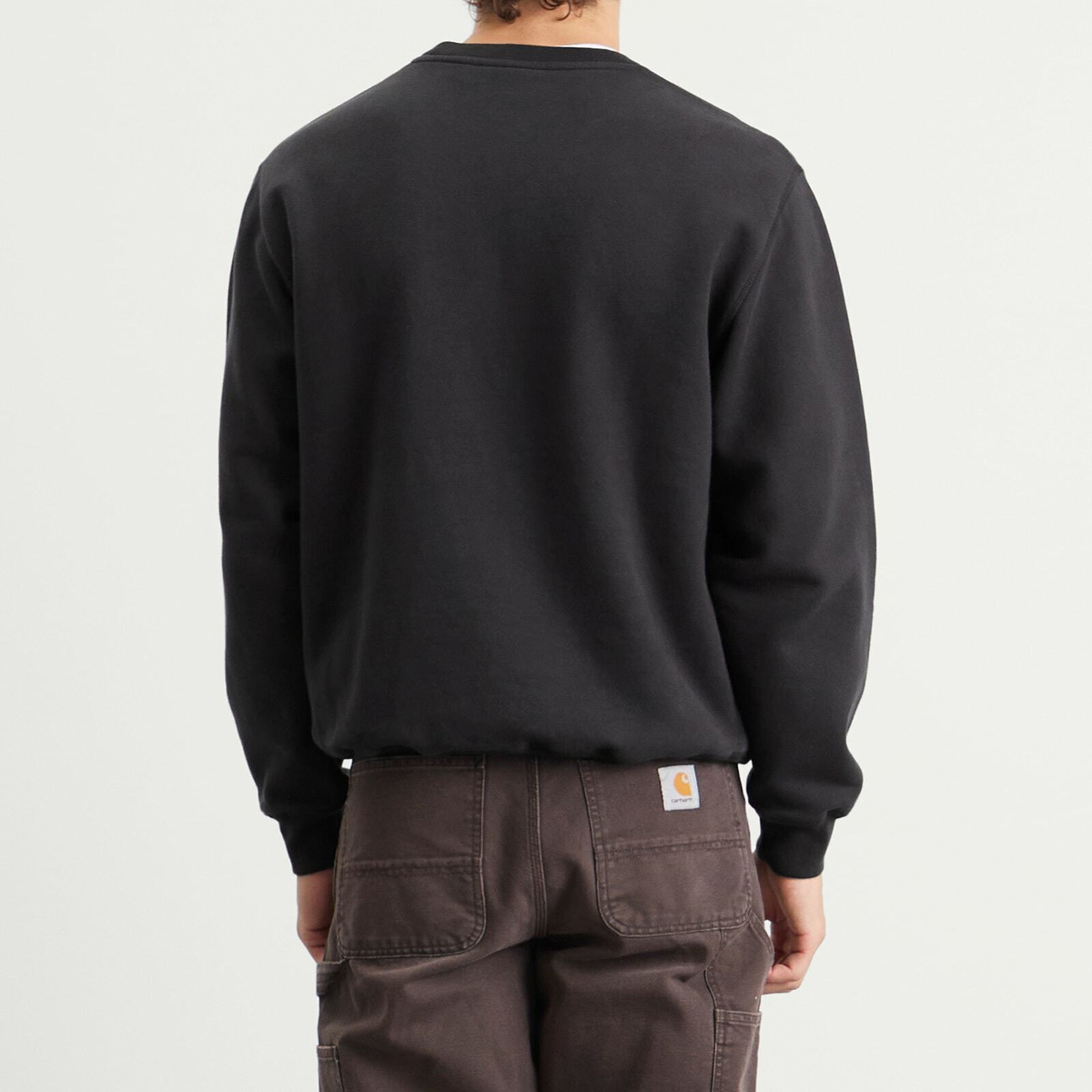 By Parra Men's Weird Trad Logo Crew Sweatshirt in Dark Navy