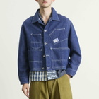 Story mfg. Men's Station Jacket in Denim Selvedge Handloom
