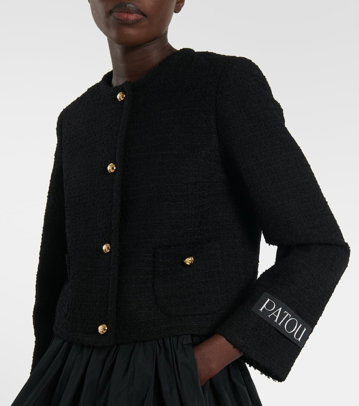 Patou Wool-blend tweed jacket