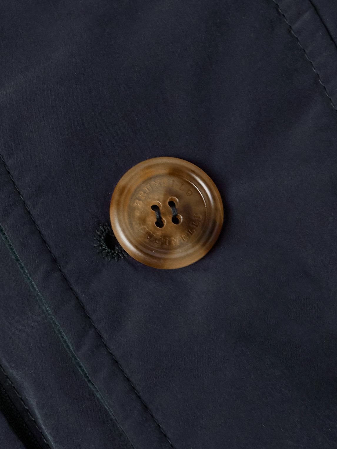 Brunello Cucinelli - Cotton-Corduroy Trimmed Belted Padded Shell Jacket - Blue