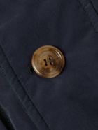 Brunello Cucinelli - Cotton-Corduroy Trimmed Belted Padded Shell Jacket - Blue