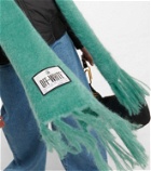 Off-White - Embroidered wool-blend scarf