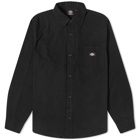 Dickies Men's Duck Canvas Overshirt in Stone Washed Black