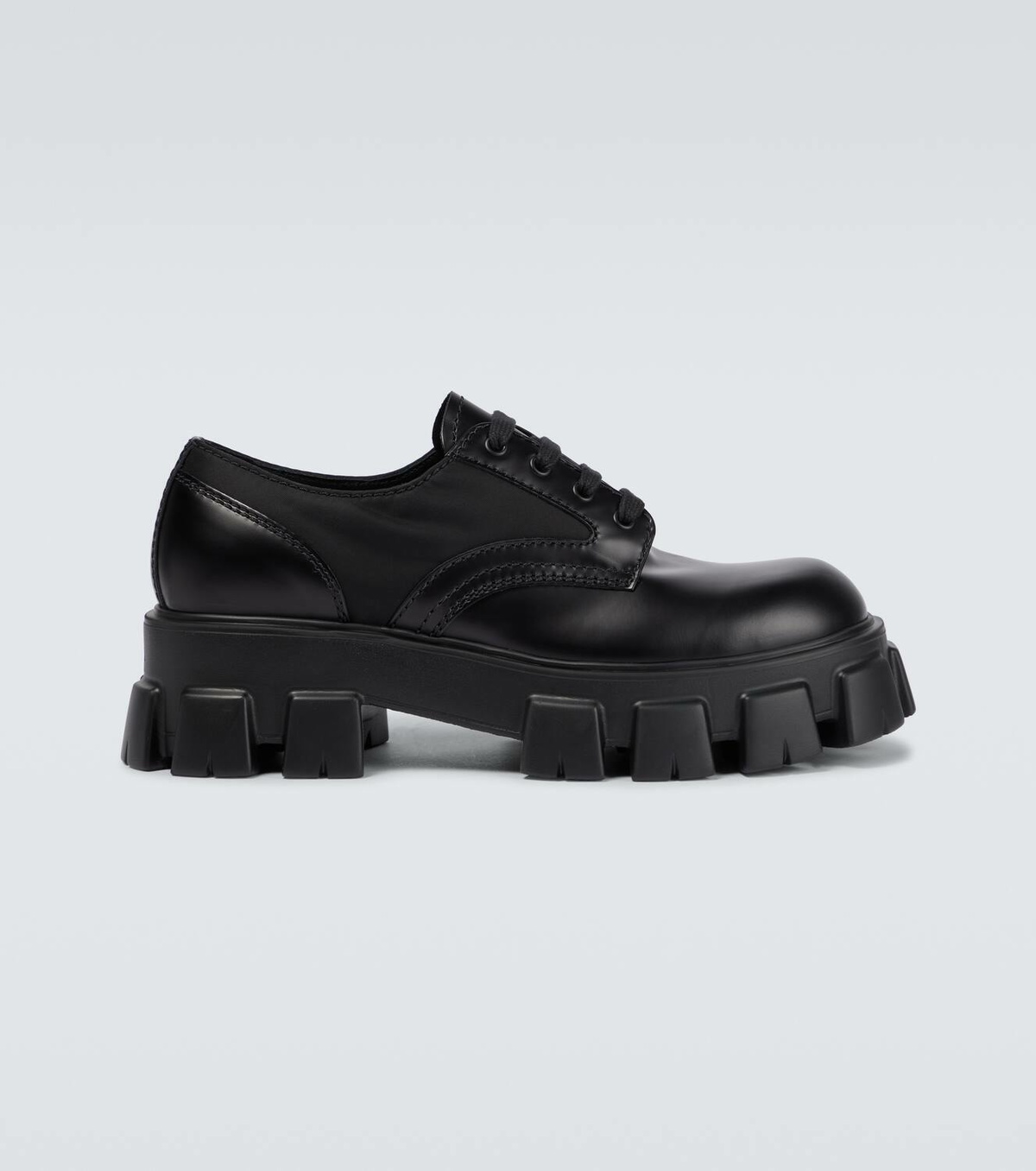 Prada Monolith lace-up leather brogues