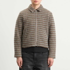 Won Hundred Men's Dutton Houndstooth Wool Jacket in Taupe Grey