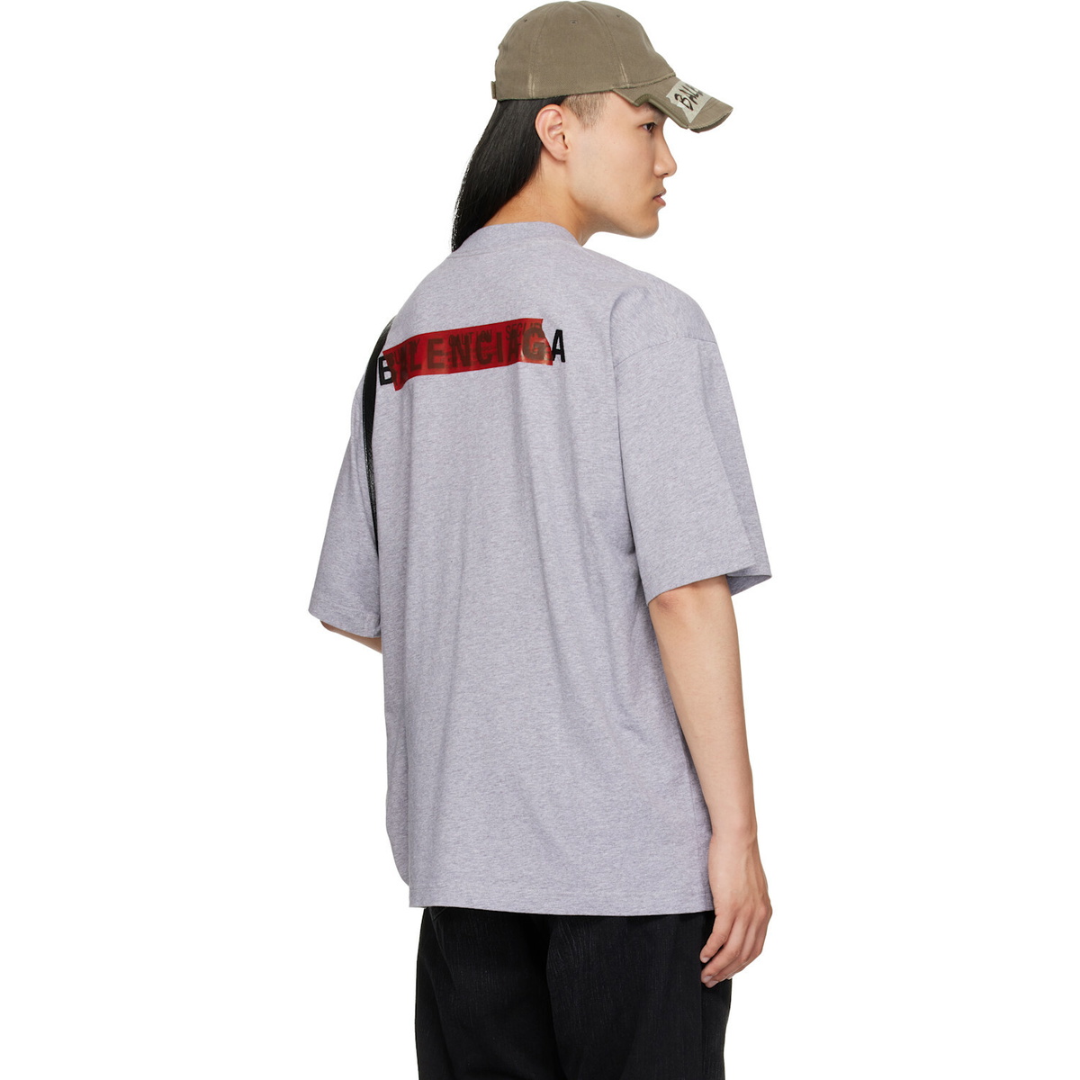 Balenciaga Grey Taped T-Shirt