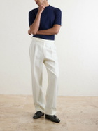 De Petrillo - Knitted Cotton T-Shirt - Blue
