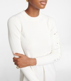 Barrie Embroidered cashmere sweater dress