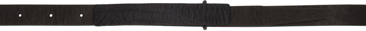 Julius Black Leather Plate Belt