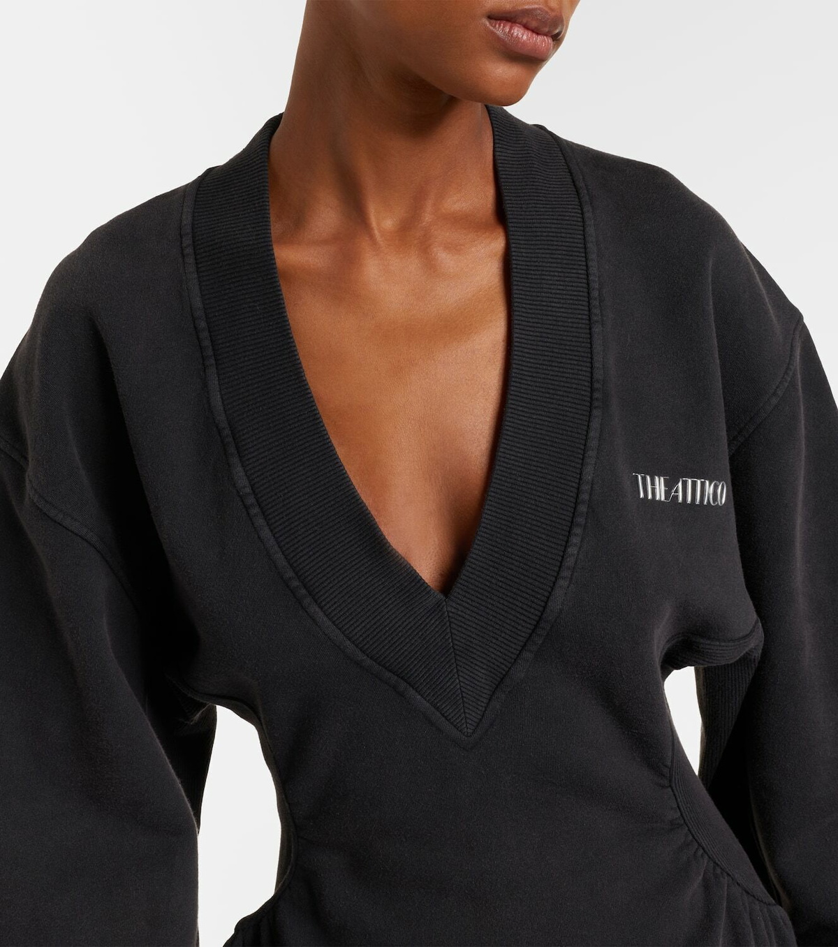 The Attico Cotton fleece sweatshirt dress