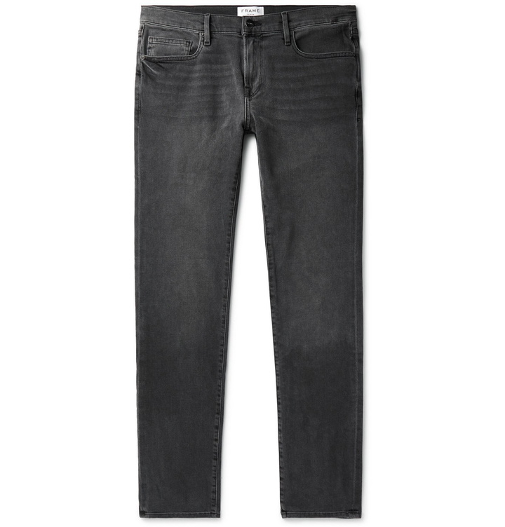 Photo: FRAME - L'Homme Skinny-Fit Denim Jeans - Gray