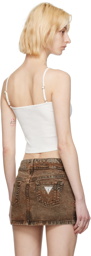Guess Jeans U.S.A. White Crystal Tank Top