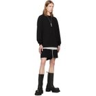 Rick Owens Black Tower Short Crewneck LS Sweatshirt